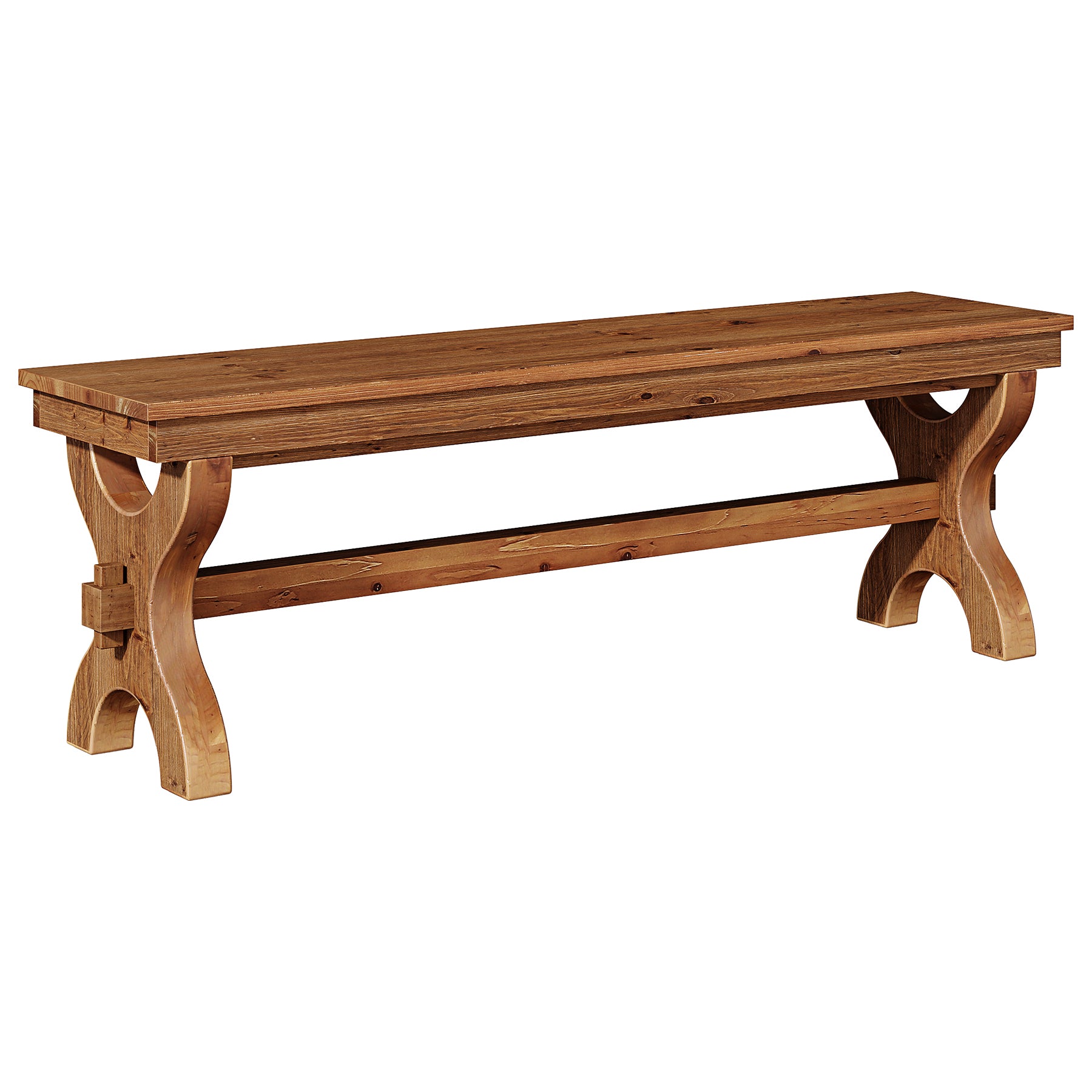 55" Solid Wood Entryway Bench, Farmhouse Indoor Bench Narrow Hallway Seat