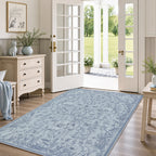 Whimsical Woodland Botanical Area Rug#Color_Blue