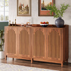57" Sideboard Buffet, Farmhouse Storage Cabinet with Adjustable Shelf Tribesigns