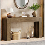 59" Console Table, Wooden Sofa Table Behind The Couch Hallway Table Tribesigns