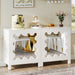 59" Sideboard Buffet, Kitchen Storage Cabinet Console Table with Mirror Doors Tribesigns