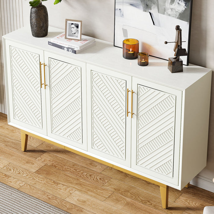 59" Sideboard Buffet, Modern Storage Cabinet with Shelves Tribesigns