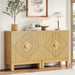 59" Sideboard Buffet, Set of 2 Wood Storage Cabinet Tribesigns