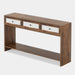 59" Wood Console Table, Farmhouse Sofa Hallway Table with 3 Drawers Tribesigns