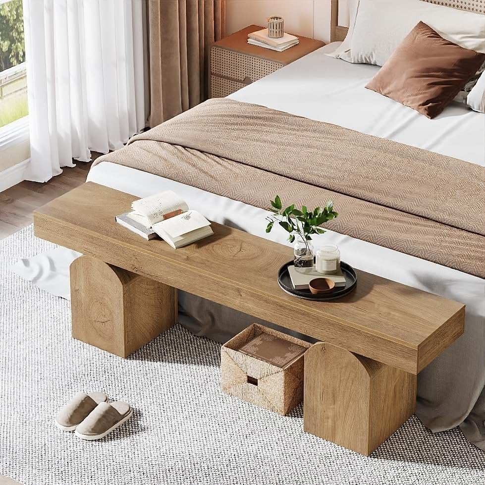 59" End of Bed Bench, Modern Bedroom Bench Window Bench
