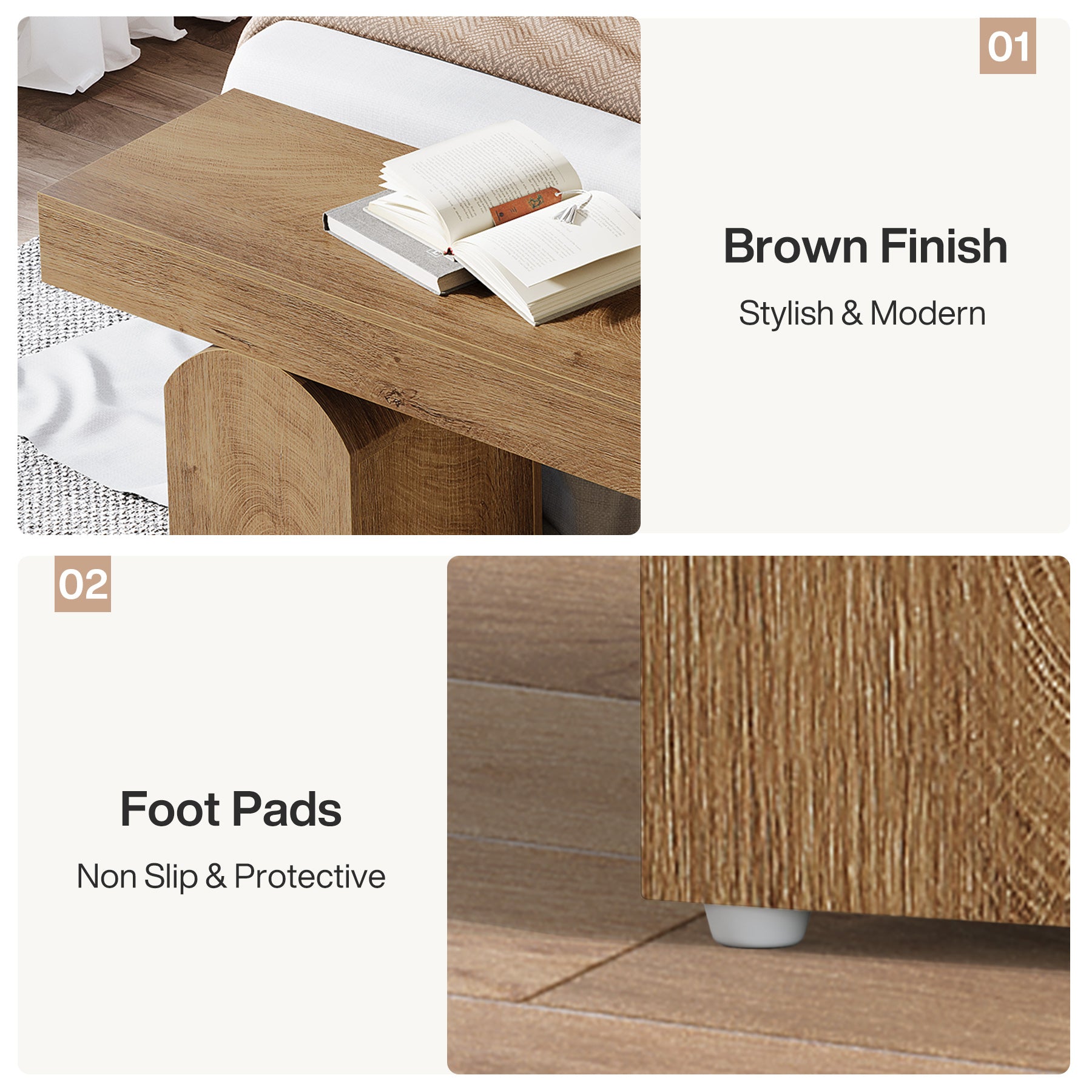 59" End of Bed Bench, Modern Bedroom Bench Window Bench