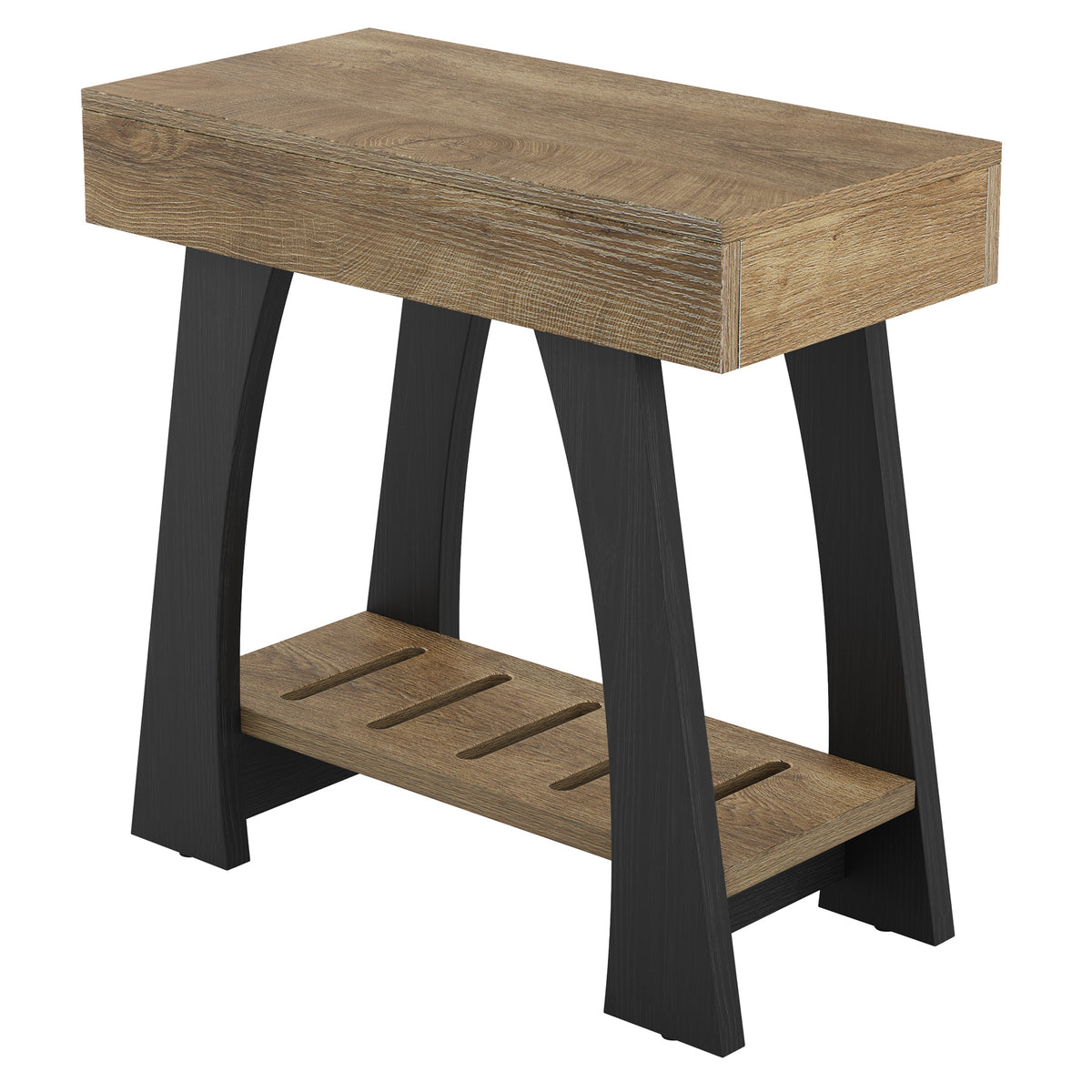 2-Tier Narrow Side Table, Slim End Table for Small Spaces, Living Room