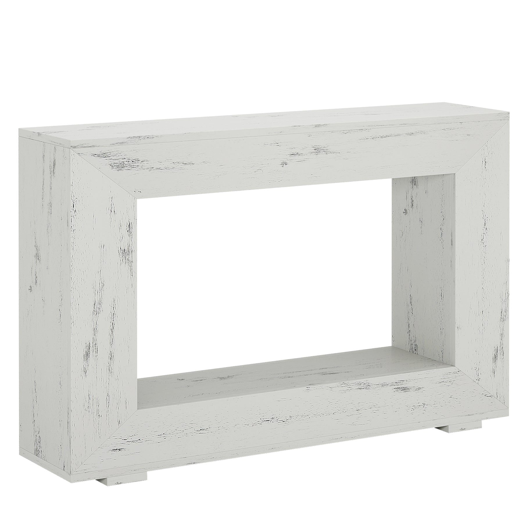 47" Farmhouse Console Table with Industrial Storage, Entryway Accent for Living Room & Entrance