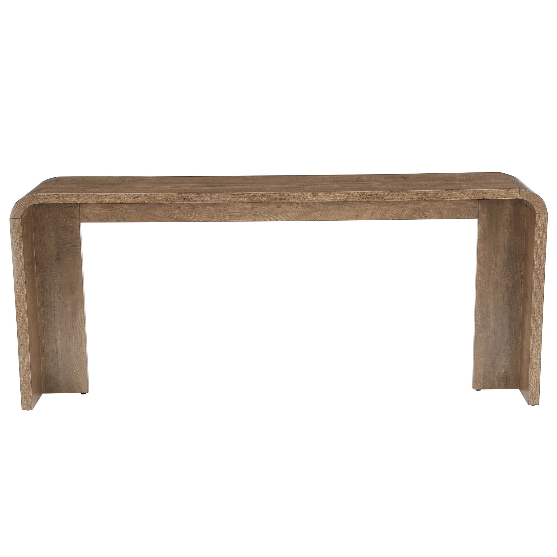 70.9" Long Bar Table, Narrow Counter Height Pub Table with Curved U-Shaped Base