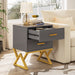 Nightstand, Modern Bedside Sofa Table with 2 Storage Drawers Tribesigns