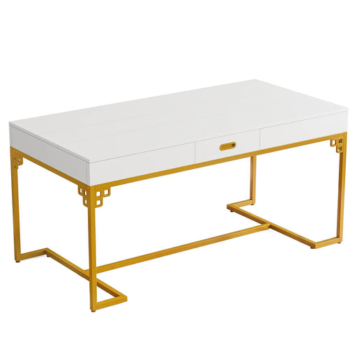 Modern Dining Table, 63" Breakfast Dinner Table with 2 Drawers for 4 to 6 Tribesigns