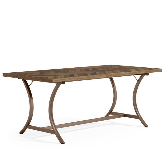 Farmhouse Dining Table, 67" Rectangle Kitchen Dinner Table for 6-8 People Tribesigns