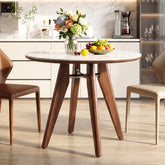 31.5" Round Dining Table, Modern Sintered Stone Kitchen Dinner Table 3