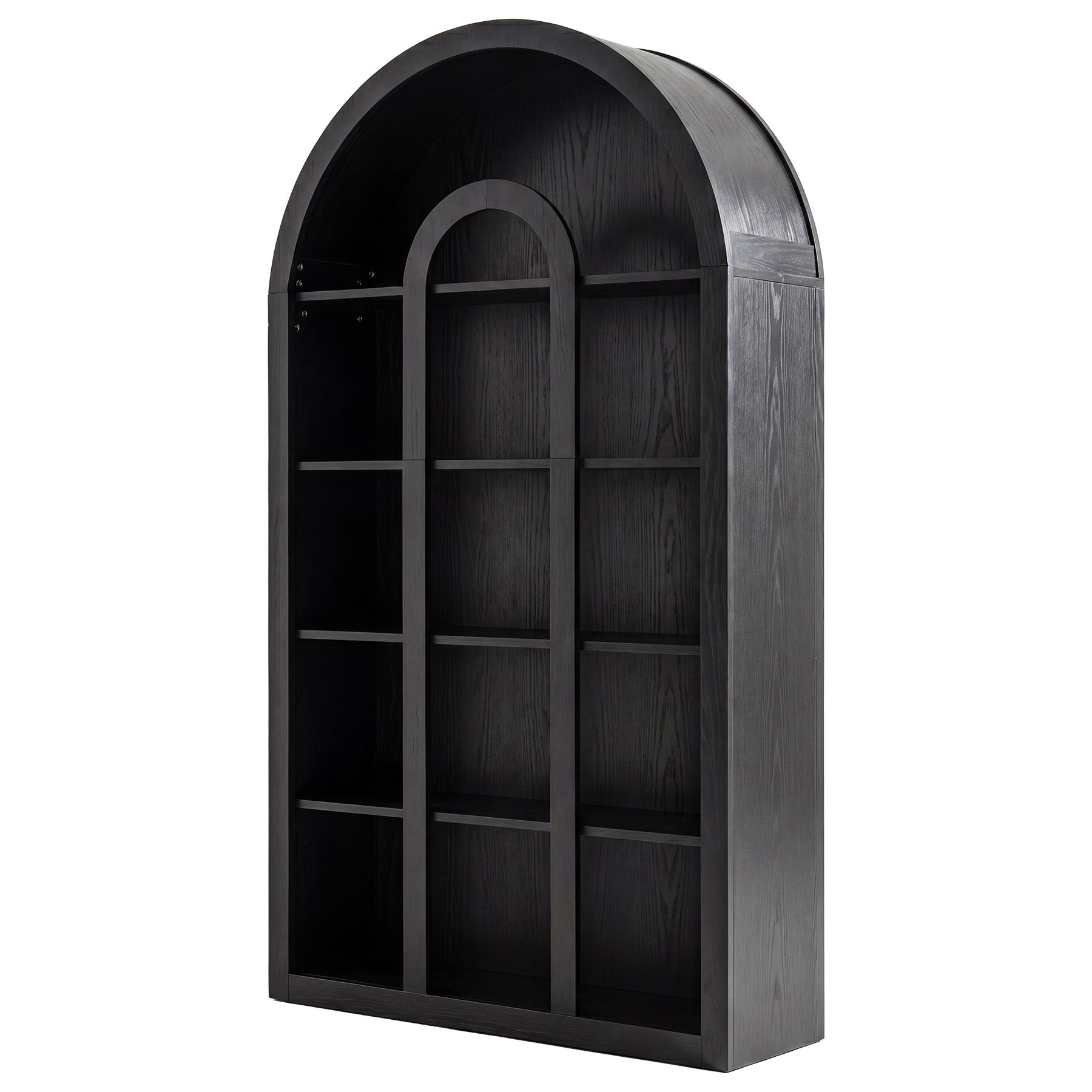70.87" Tall Bookshelf, 5-Tier Arched Bookcase with Open Shelves for Living Room