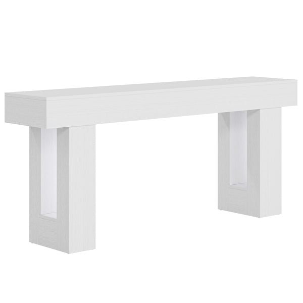 Wooden Sofa Table, 63-Inch Console Table For Entryway