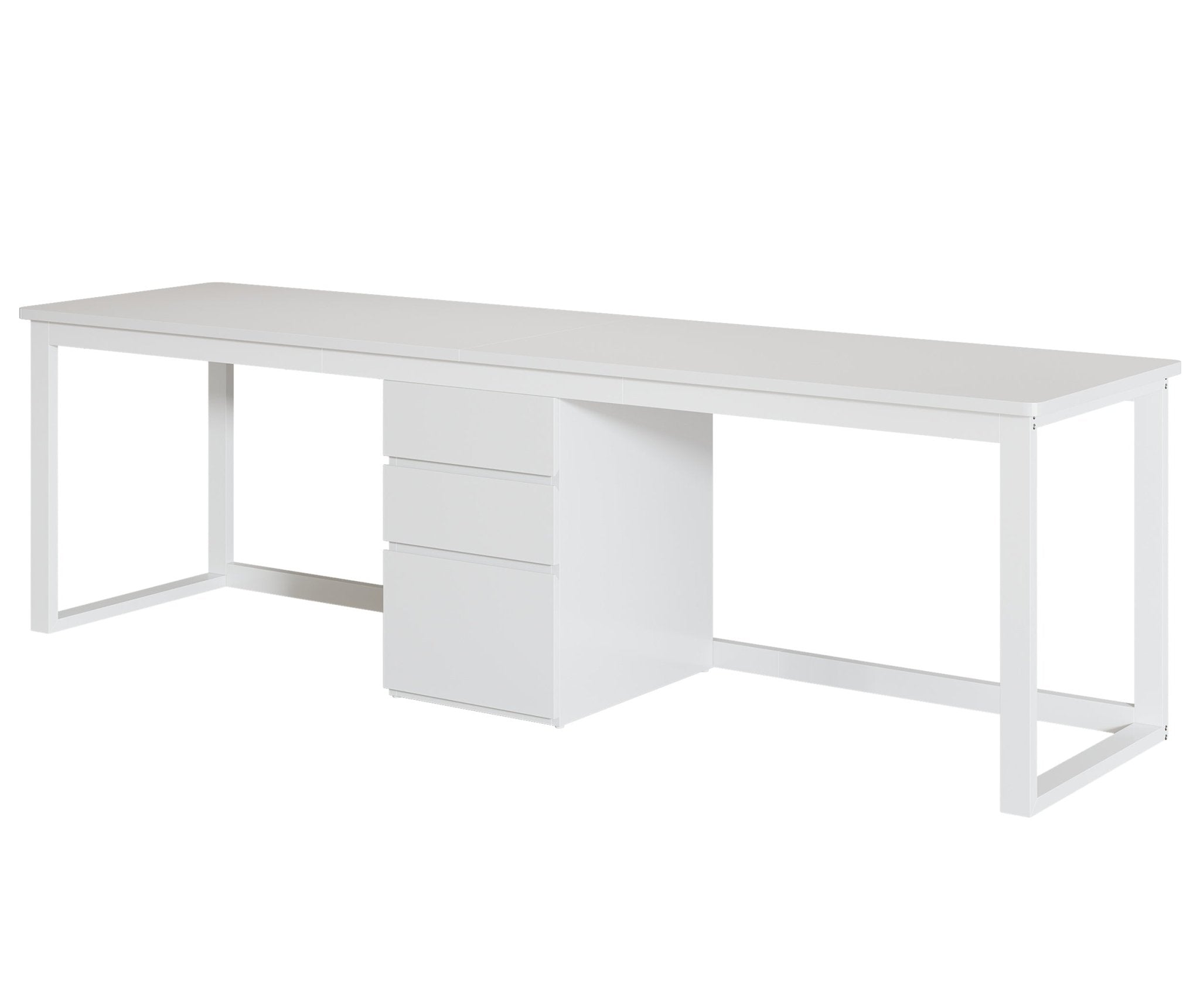 78.7" Two Person Desk, Modern Double Computer Office Desk with 3 Drawers