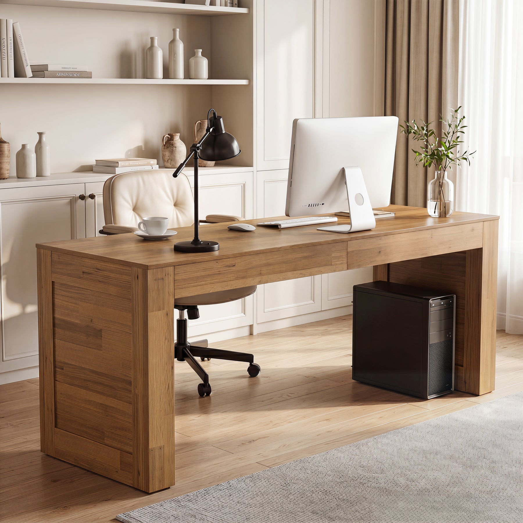 78.74" Two-Person Desk, Double Computer Desk Writing Table for Home Office