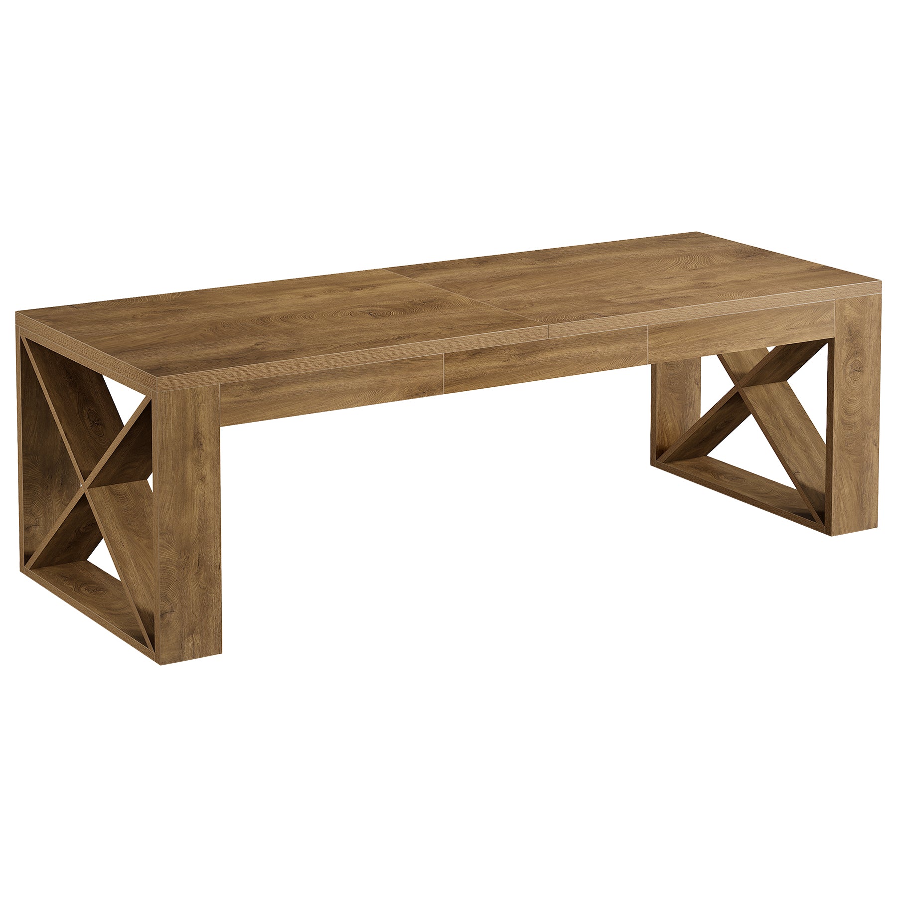 74.8" Two Person Desk, Double Desk with Wide Rectangle Base for Home Office