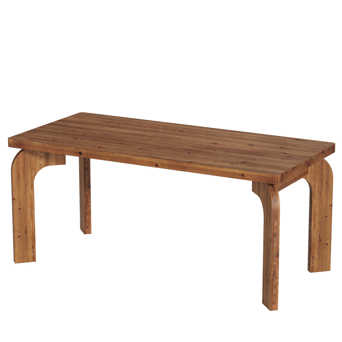 63" Solid Wood Dining Table for 4-6, Rectangular Kitchen Table