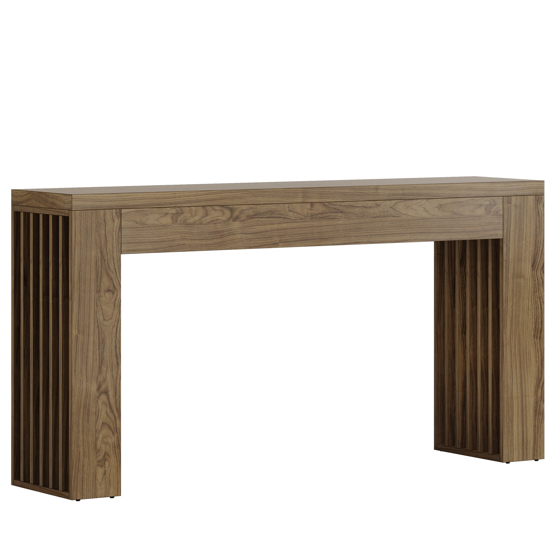 59" Console Table, Wooden Sofa Table Behind The Couch Hallway Table