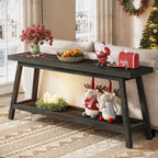 2-Tier Console Table, 70.9" Entryway Sofa Table for Hallway, Living Room