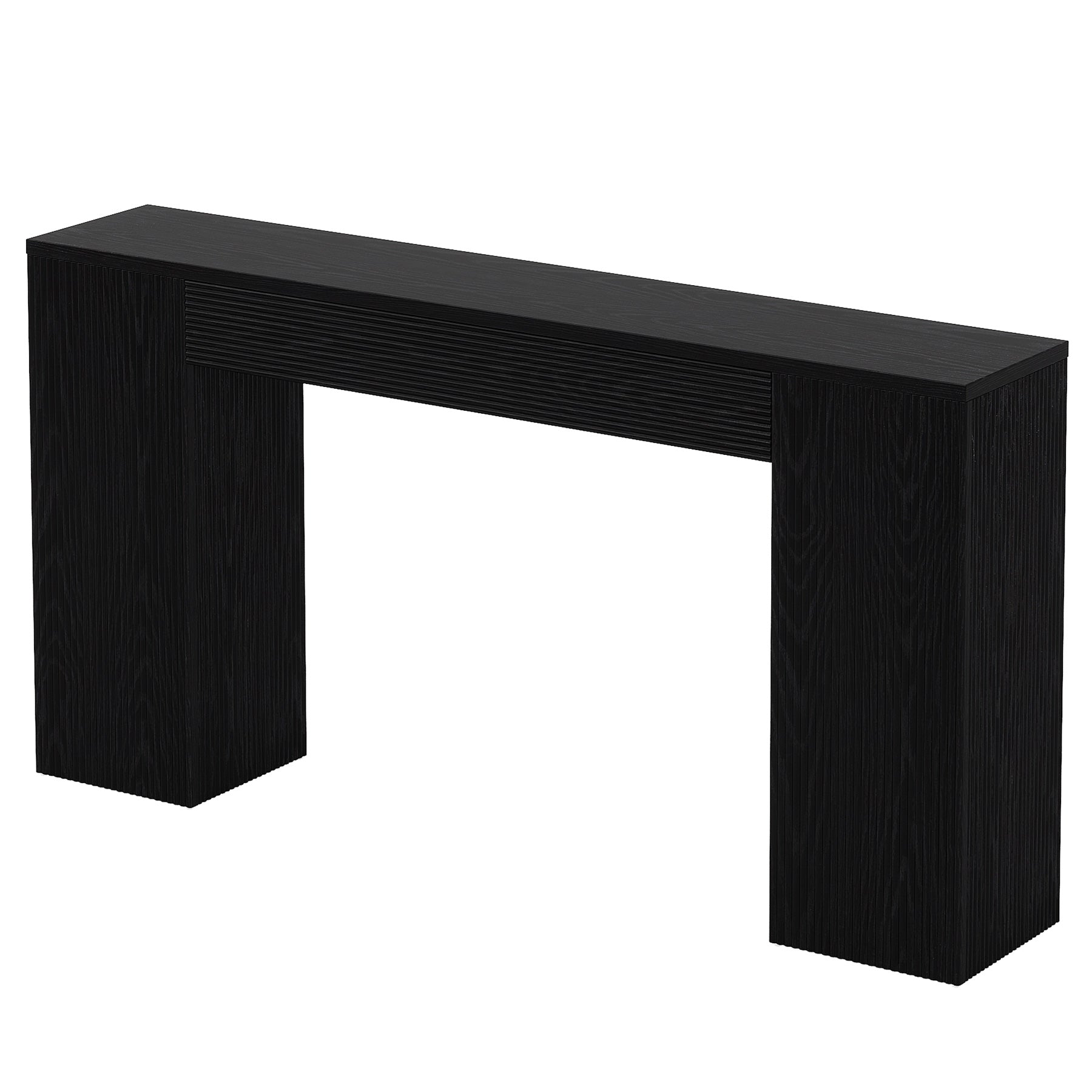 63" Console Table, Fluted Entryway Table Sofa Table Behind the Couch