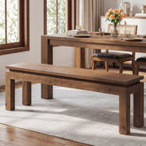 59" Solid Wood Dining Bench, Indoor Bench Seating for Dining Room, Entrance 3