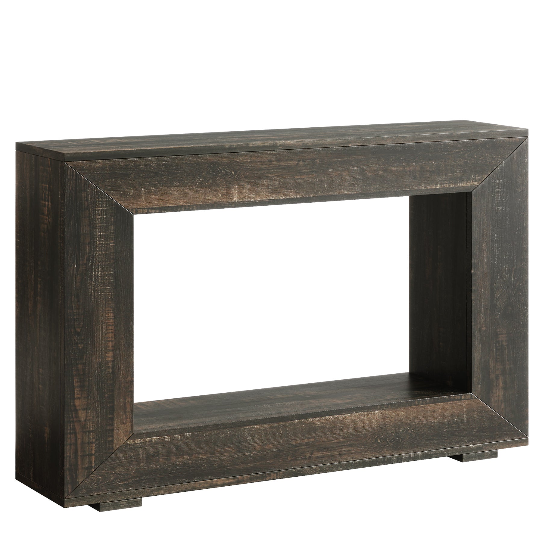 47" Farmhouse Console Table with Industrial Storage, Entryway Accent for Living Room & Entrance