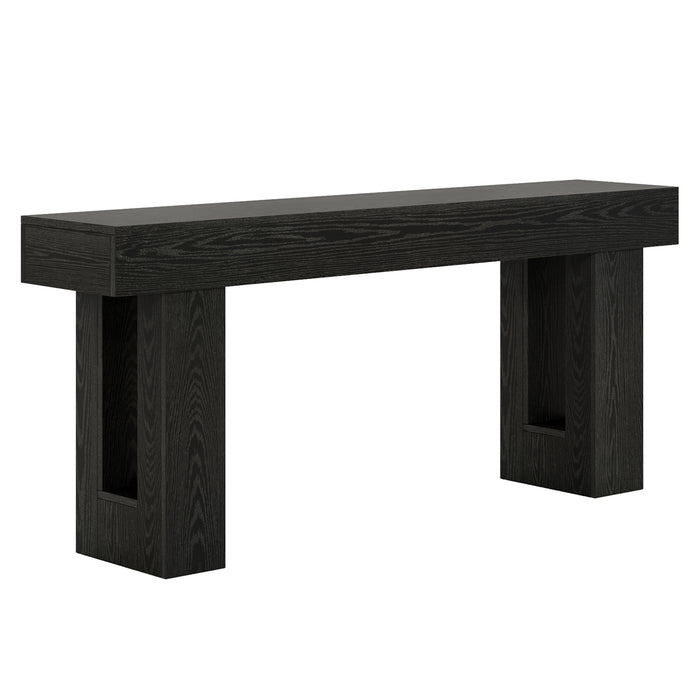 Wooden Sofa Table, 63-Inch Console Table For Entryway