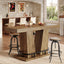 62.99" Bar Table for 4-6, Rectangle Counter Height Pub Table with Metal Footrest