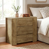 Oversized Nightstand with 3 Drawers, 31.5" Wide Bedside Table with Storage 3