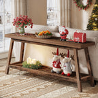 2-Tier Console Table, 70.9" Entryway Sofa Table for Hallway, Living Room