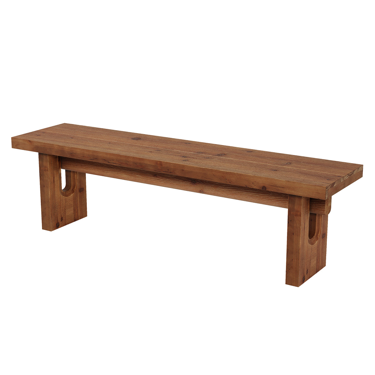 63“ Long Entryway Bench, Solid Wood End of Bed Indoor Seating