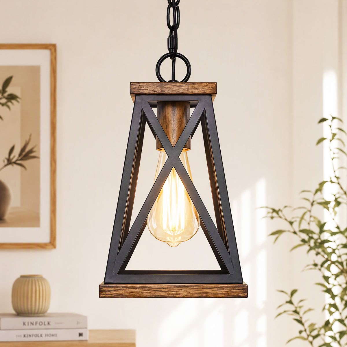 Tribesigns Farmhouse Pendant Light, Adjustable Hanging for Kitchen Island
