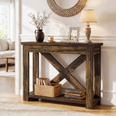 41.3" Farmhouse Console Table, 2-Tier Narrow Sofa Table for Entryway, Living Room 3