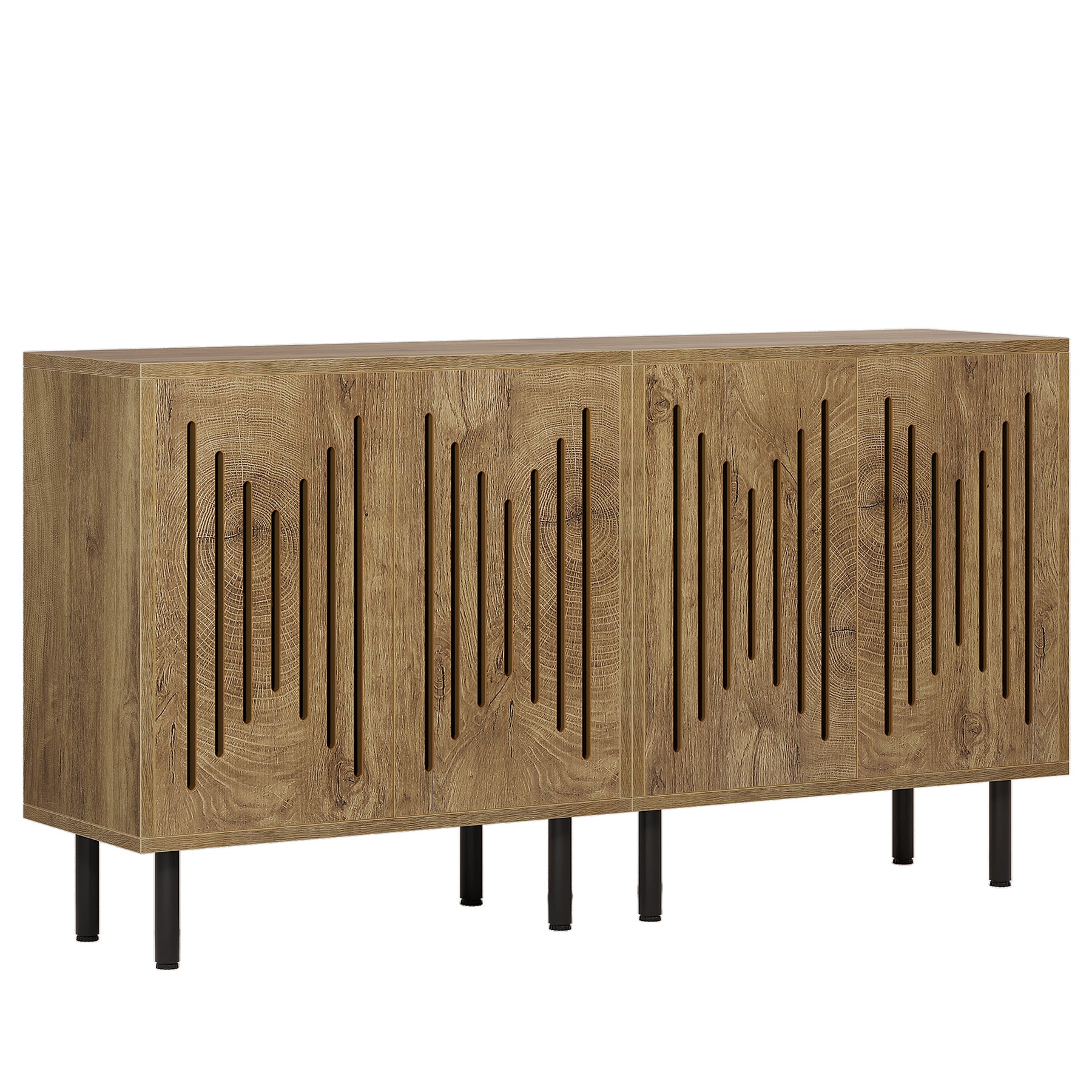 Sideboard Buffet, Set of 2 Storage Cabinet with Adjustable Shelves