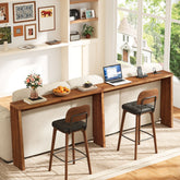 82.7" Narrow Solid Wood Sofa Table Behind Couch with Power Outlets and USB Ports 3