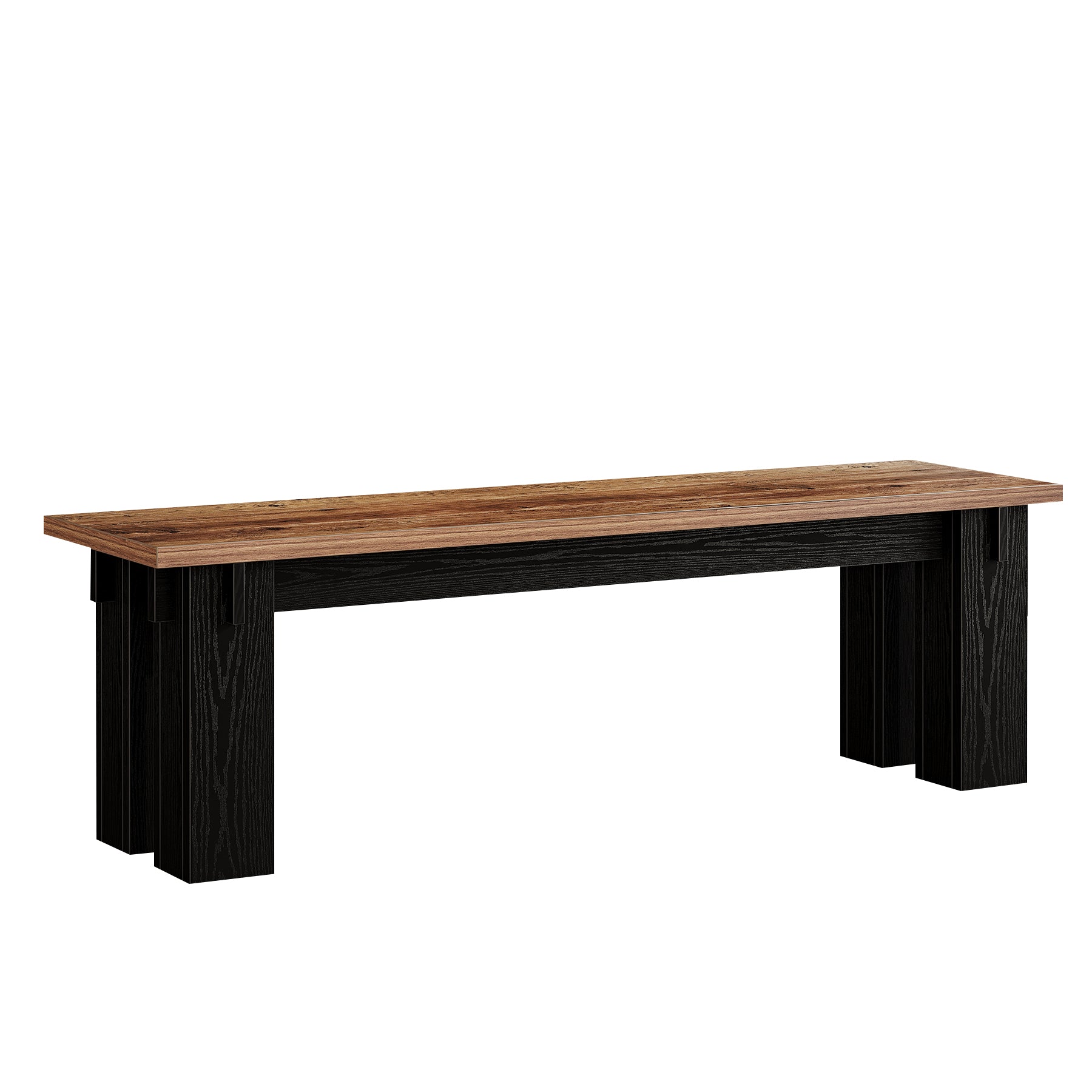70.9" Entryway Bench, Farmhouse Shoe Bench Rustic End of Bed Bench for Hallway