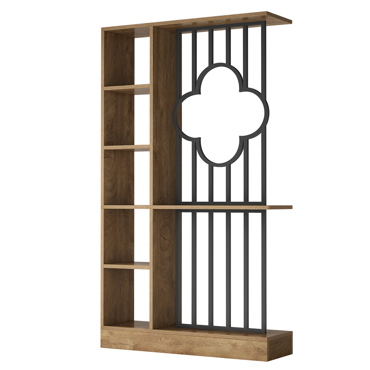 71" Room Divider with Shelves, Freestanding Storage Partition, Wall Divider for Room Separation
