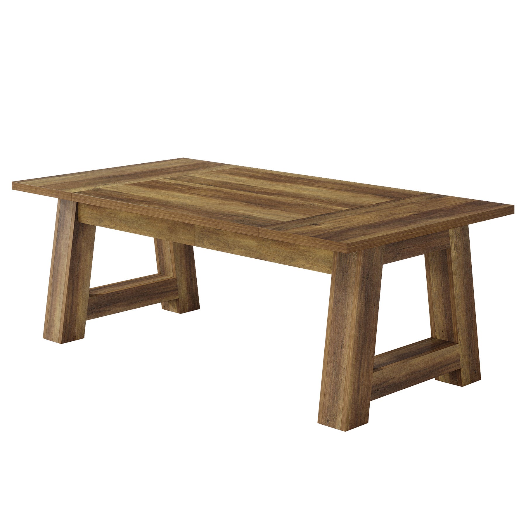 62.6" Dining Table for 4-6, Farmhouse Kitchen Table with Sturdy Legs