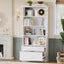 71" Tall Bookshelf Bookcase with 2 Drawers & 4-Tier Open Shelves for Home Office