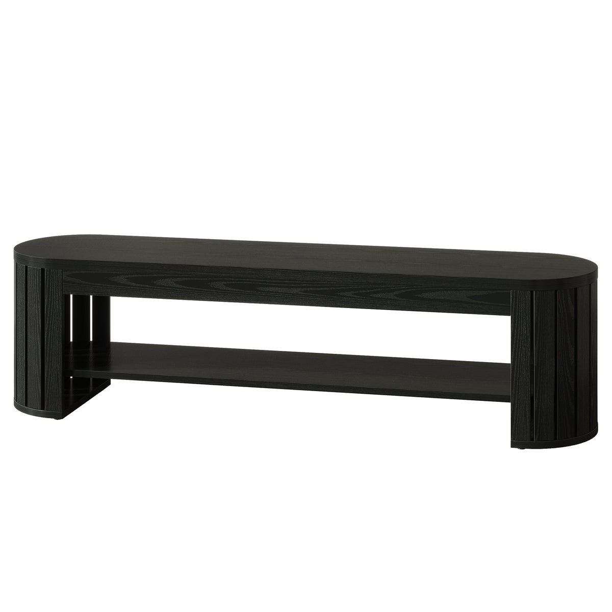 63" Entryway Bench, 2-Tier Narrow Shoe Bench with Shoe Storage