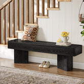 47.24" Entryway Bench, Modern Shoe Bench with Sturdy Bases 3