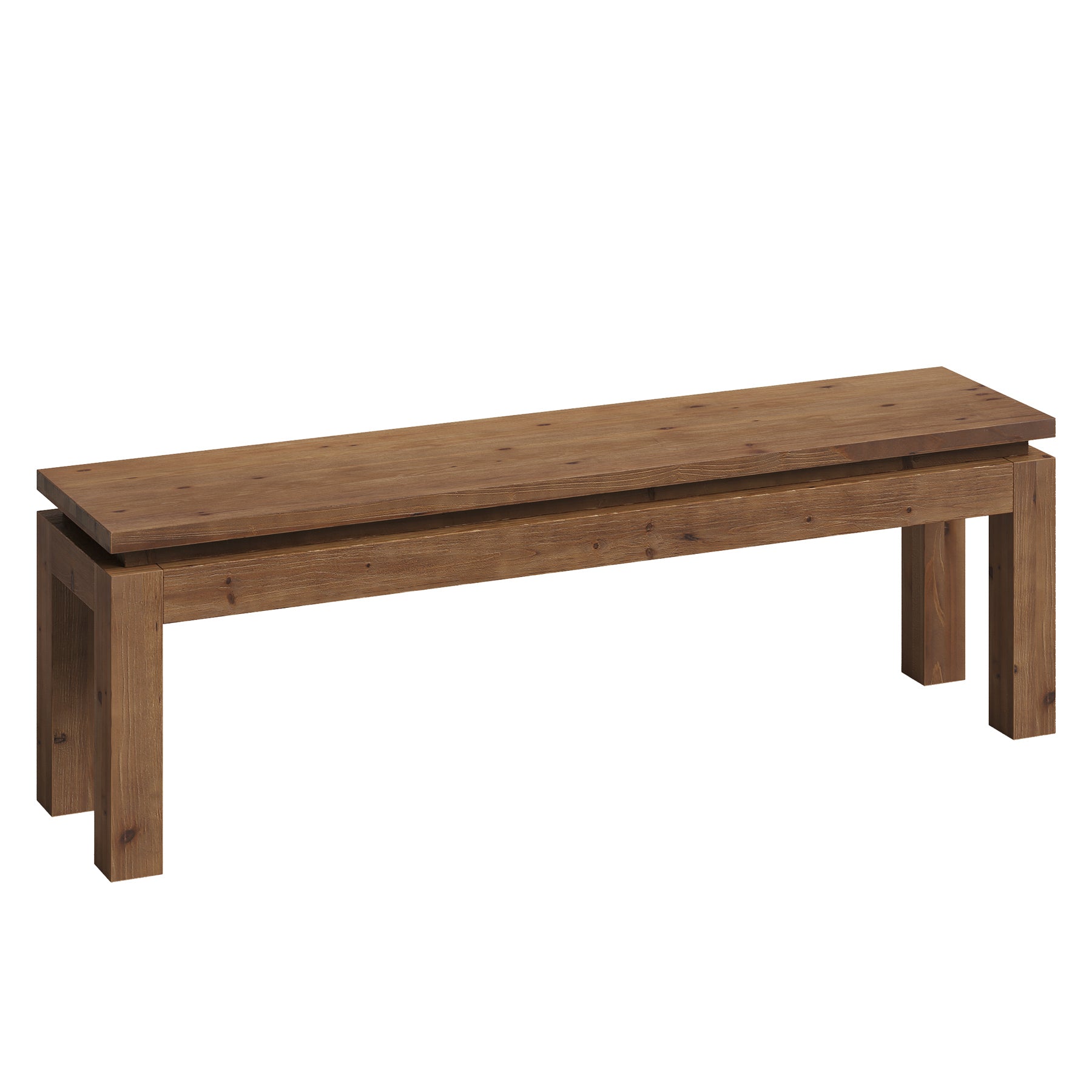 59" Solid Wood Entryway Bench, Farmhouse Shoe Bench Seat for Living Room