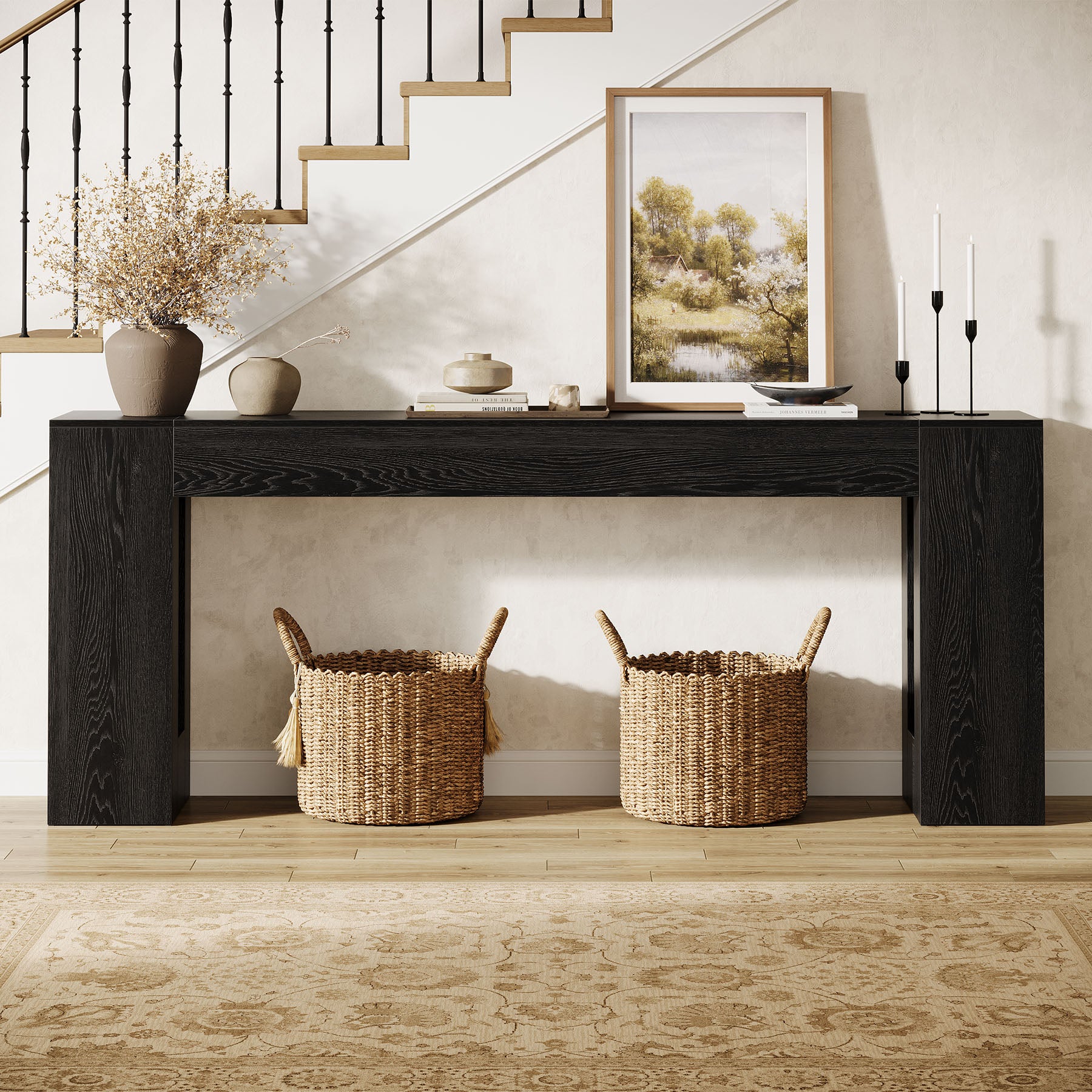 Tribesigns 78.74" Console Table, Modern Geometric Sofa Table for Entryway