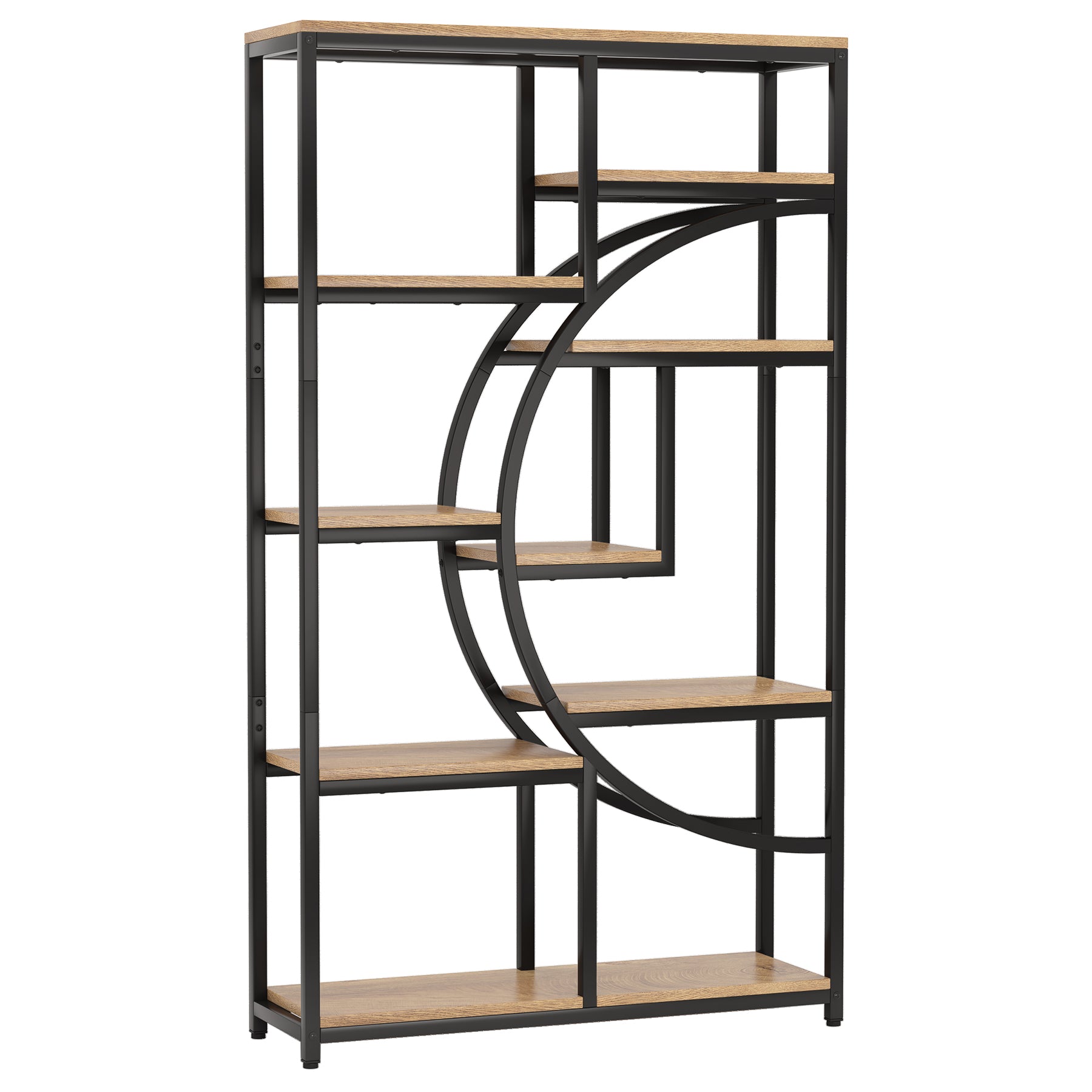 Freestanding Bookshelf, 68.9" Etagere Bookcase with 9 Open Shelves