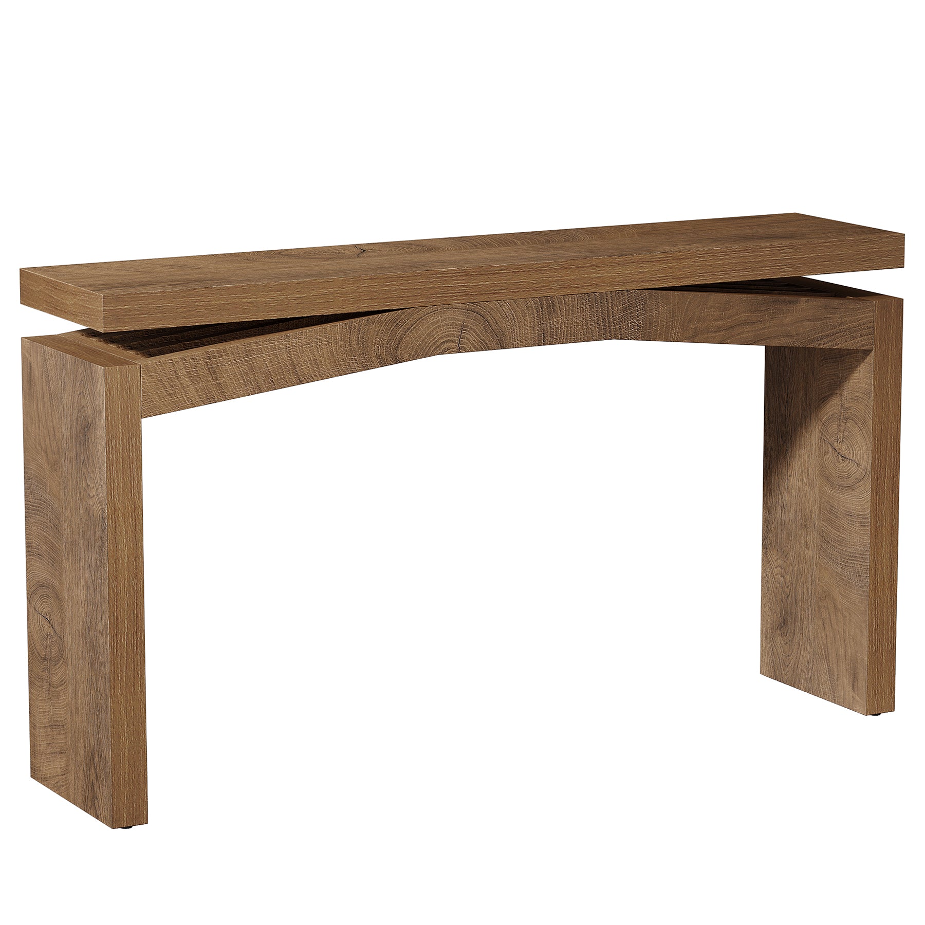 63" Farmhouse Console Table for Entryway, Engineered Wood Sofa Table