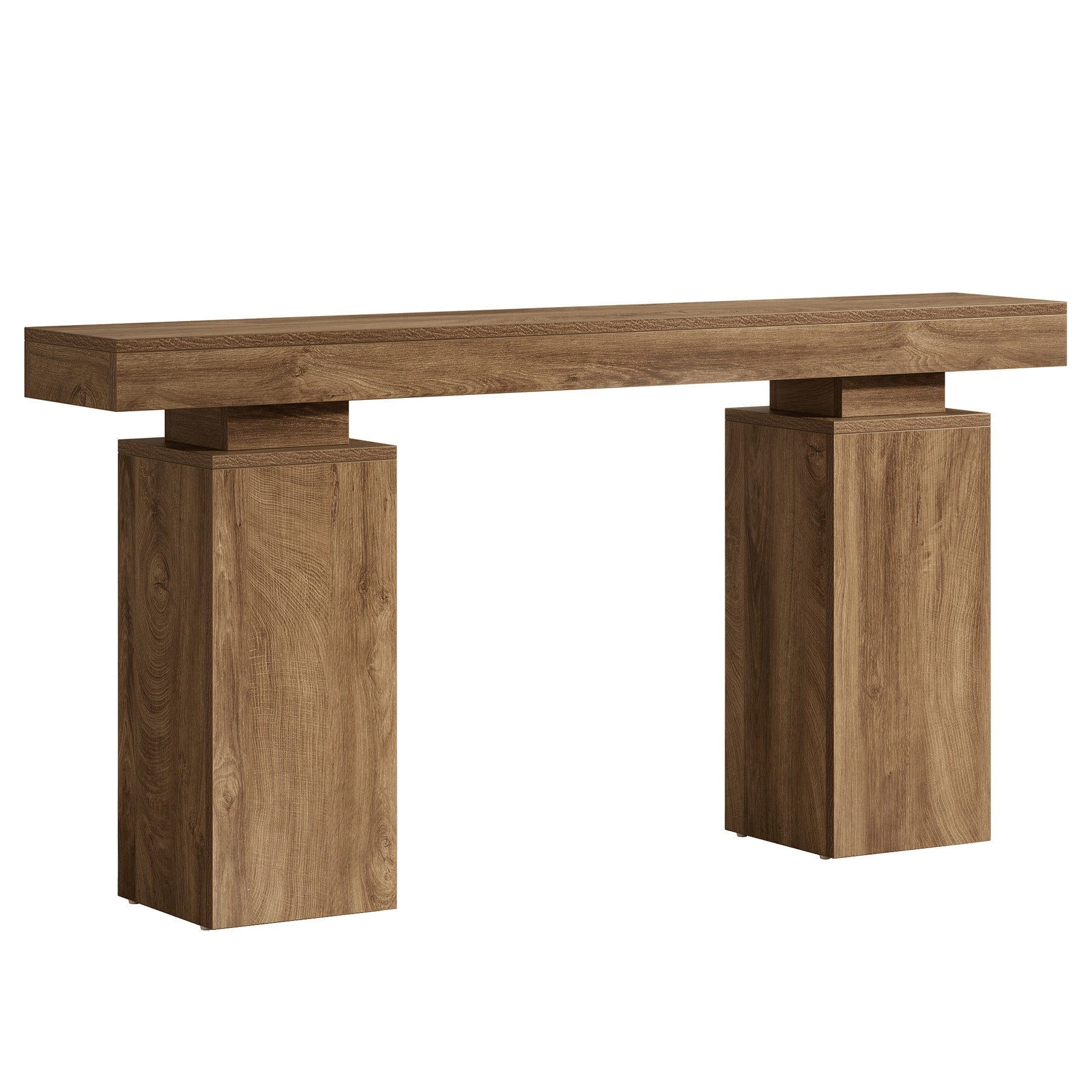 63" Console Table, Wooden Entryway Table Foyer Stand