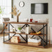 Industrial Console Table, 59" Entryway Sofa Table with 3-Tier Storage Shelves Tribesigns