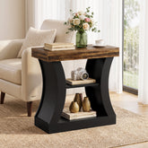 3-Tier End Table with Storage, 23.62" Modern Narrow Side Table for Living Room & Bedroom 3